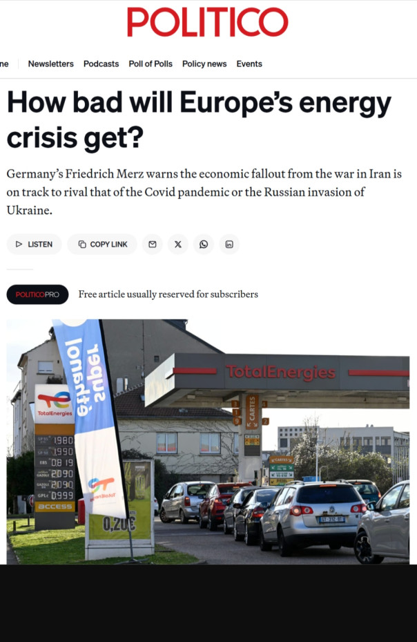 Politico: Насколько серьёзным станет энергетический кризис в Европе?