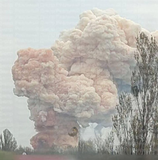 Мощный пожар в Павлограде после визита "Гераней".