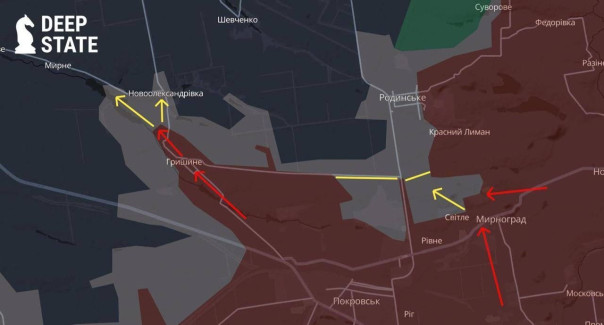 ВСУ попали в «мешок» у Светлого, ВС РФ накапливают силы у Мирнограда и прорываются к Новоалександровке и Василевке у Красноармейска, — Deep State.