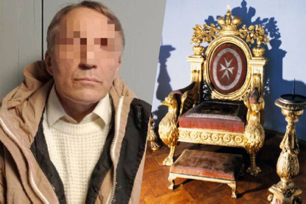 Мужчина, вооружившись ножами, захватил императорский трон в Эрмитаже
