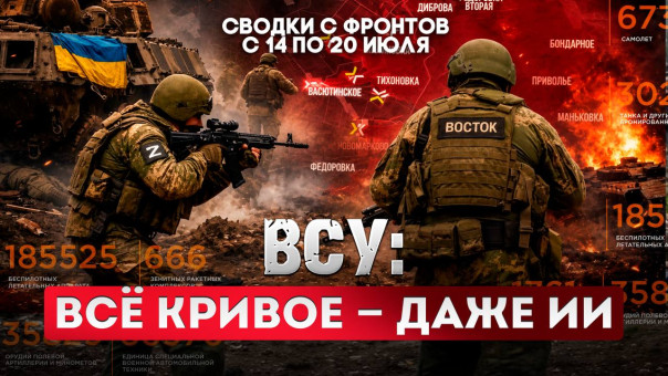 ВСУ: всё кривое - даже ИИ. Большая фронтовая сводка 14-20 июля 2026 года
