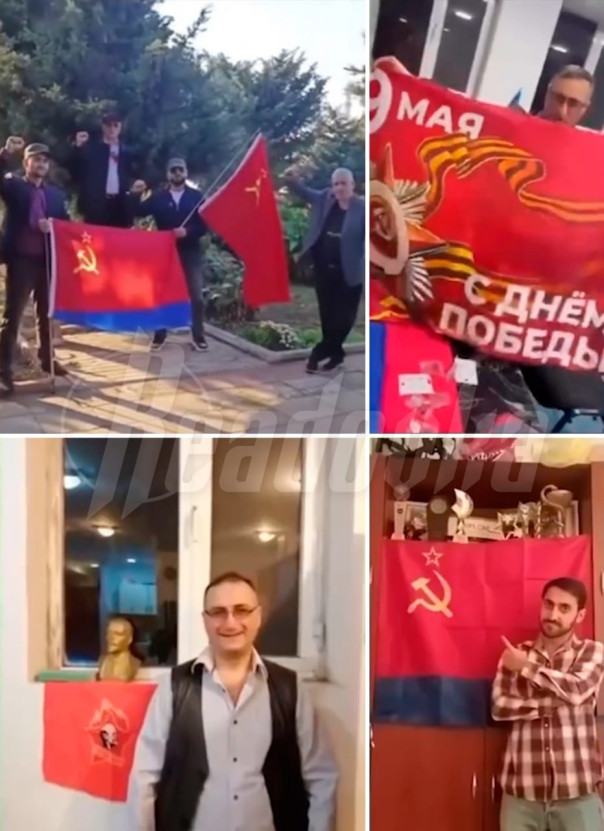 В Азербайджане 4 мужчин приговорили к реальным срокам за попытку «провести шествие» с флагами СССР