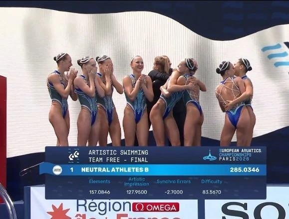 Российские синхронистки завоевали первое золото чемпионата Европы в Париже