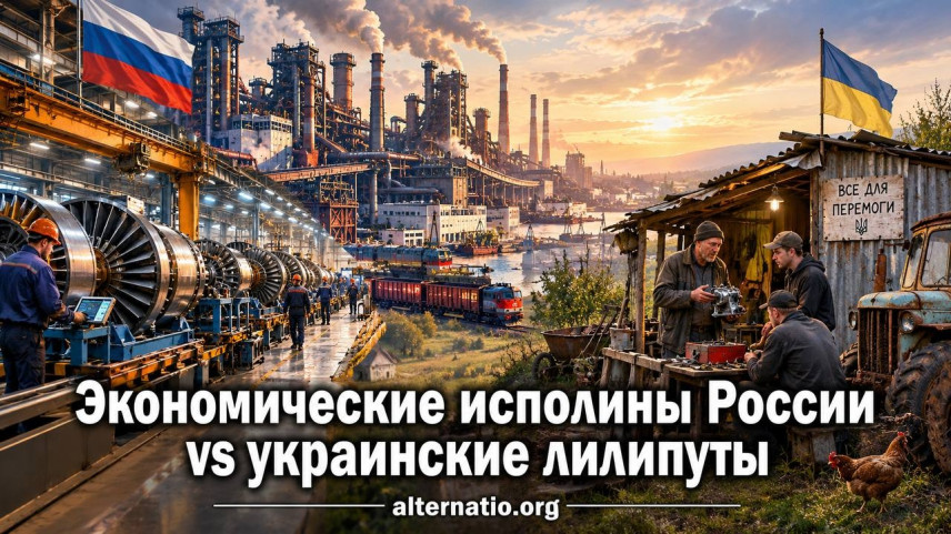 Экономические исполины России vs украинские лилипуты